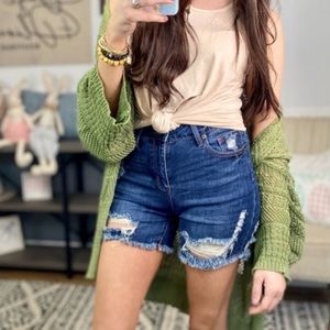 NWT American Bazi Distressed Denim Shorts